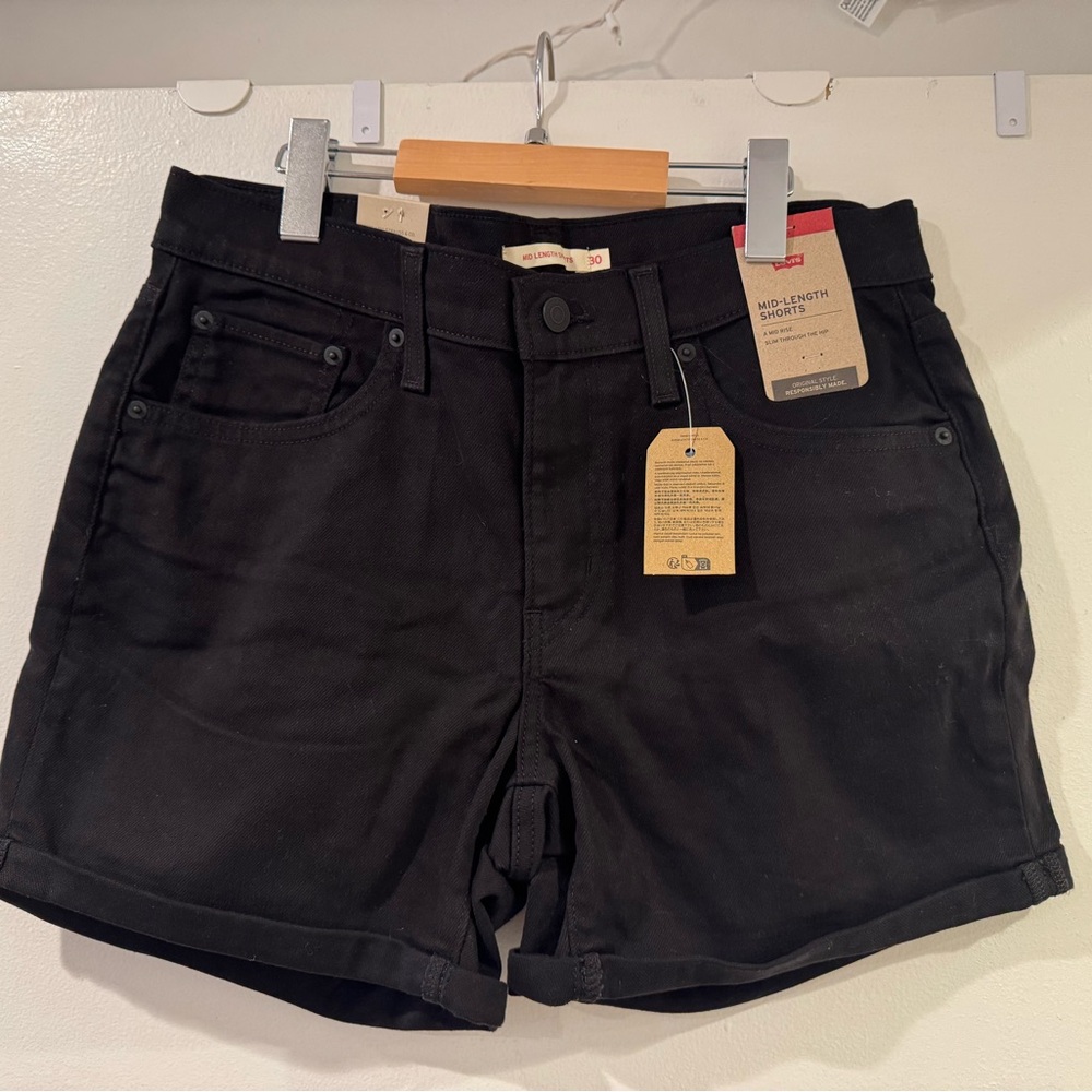 Levi's Charcoal Mid-Length Shorts
